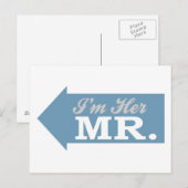 Ich bin ihr Mr. (Blauer Pfeil) Postkarte (Vorne/Hinten)