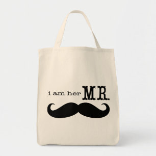 Ich bin ihr Mr. Mustache Grooms Flitterwochen Tragetasche