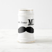 Ich bin ihr Mr. Mustache Grooms Geschenke Bierglas (Mittel)