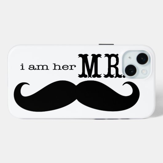 Ich bin ihr Mr. Mustache Grooms Geschenke Case-Mate iPhone Hülle (Rückseite (Horizontal))