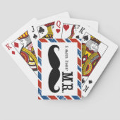 Ich bin ihr Mr. Mustache Grooms Geschenke Spielkarten (Rückseite)