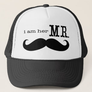Ich bin ihr Mr. Mustache Grooms Geschenke Truckerkappe