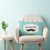 Ich bin ihr Mr. Mustard Yellow Mustache Pillow Lendenkissen (Stuhl )