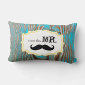 Ich bin ihr Mr. Old Wood Mustache Pillow Lendenkissen (Rückseite)