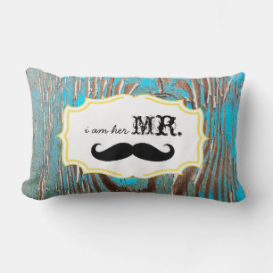 Ich bin ihr Mr. Old Wood Mustache Pillow Lendenkissen