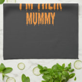 Ich bin ihr Mummy Halloween-Mummy-Design Geschirrtuch (Gefaltet)