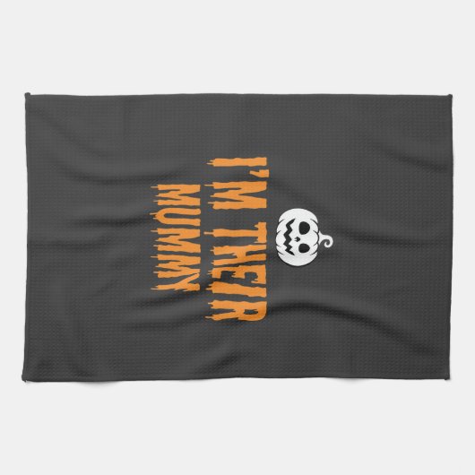Ich bin ihr Mummy Halloween-Mummy-Design Geschirrtuch (Horizontal)