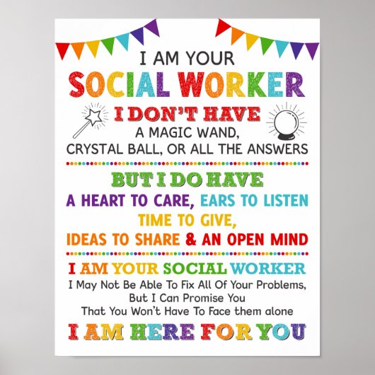 Ich bin Ihr Poster für Sozialarbeiter an der Schul (Vorne)