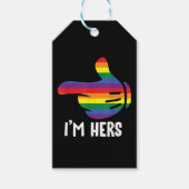 Ich bin ihr Rainbow Lesbian Couple Funny LGBT Prid Geschenkanhänger (Vorderseite)