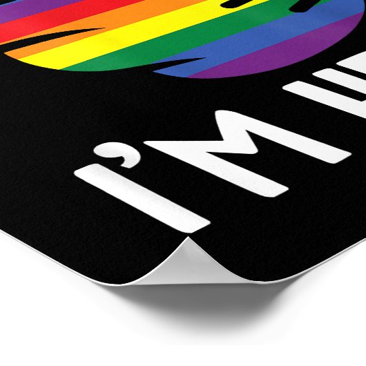 Ich bin ihr Rainbow Lesbian Couple Funny LGBT Prid Poster (Ecke)