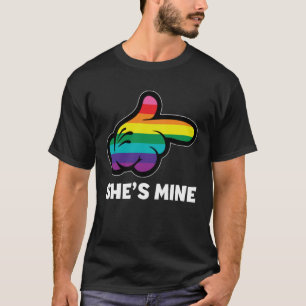 Ich bin ihr Rainbow Lesbian Couple LGBT Pride Matc T-Shirt
