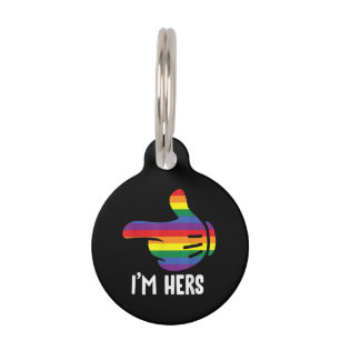 Ich bin ihr Regenbogen-Lesben-Paar Lustig LGBT Pri Haustiermarke