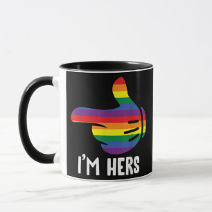Ich bin ihr Regenbogen-Lesben-Paar Lustiger LGBT-S Tasse