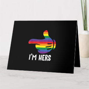 Ich bin ihr Regenbogen lesbisches Paar lustiger LG Karte
