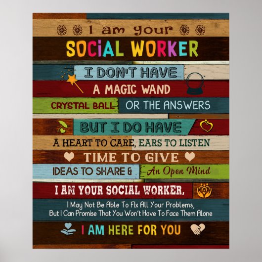 Ich bin Ihr Sozialarbeiter Inspiration Poster (Vorne)