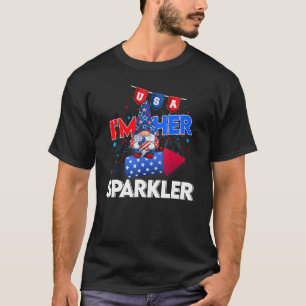 Ich bin ihr Sparkler Gnome Fireworks American Coup T-Shirt