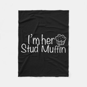 Ich bin ihr Stud Muffin Lustige Paare Valentinstag Fleecedecke
