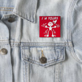 Ich bin Ihr - Valentine-Strichmännchen Button (Beispiel)