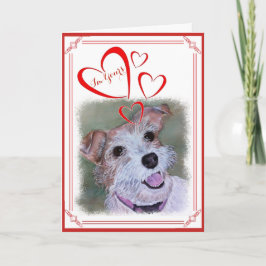 Ich bin IHR VALENTINE-SÜSSER JACK RUSSELL Feiertagskarte