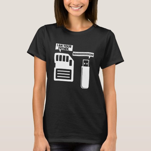 Ich bin Ihr Vater USB Floppy Disk Spaß IT-Programm T-Shirt (Vorderseite)