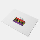 Ich bin ihre Freundin Regenbogen Stolz Vector-Shir Fußmatte (Schrägansicht)