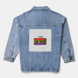 Ich bin ihre Freundin Regenbogen Stolz Vector-Shir Jeansjacke