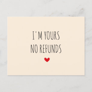 Ich bin Ihre keine Erstattung Ehefrau Valentinstag Feiertagspostkarte