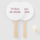 Ich bin Ihre keine Erstattung Valentinstag hinzufü Fächer (Vorne und Hinten)