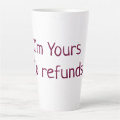 Ich bin Ihre keine Erstattung Valentinstag hinzufü Milchtasse (Vorderseite)