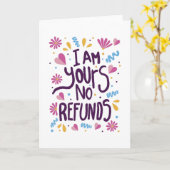 Ich bin Ihre keine Rückerstattung Karte (Gelbe Blume)