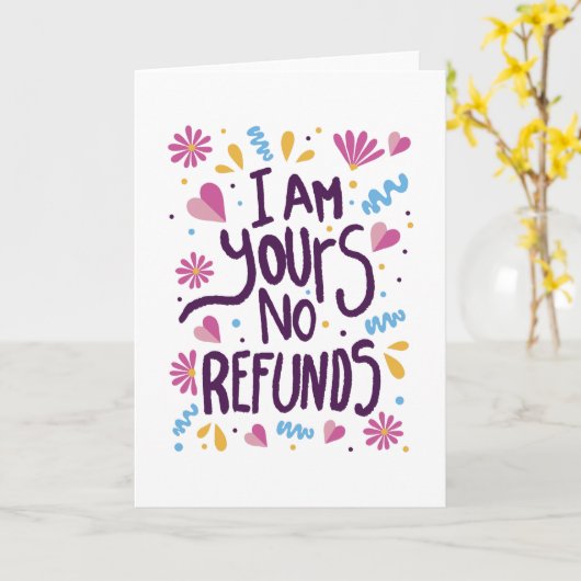 Ich bin Ihre keine Rückerstattung Karte (Gelbe Blume)