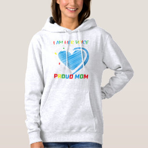 Ich bin ihre Stimme, sie ist mein Herz Autismus Be Hoodie