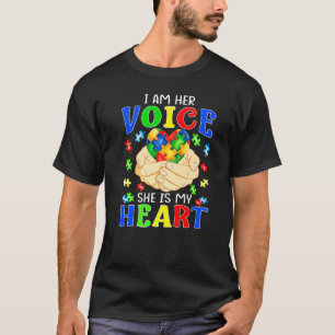 Ich bin ihre Stimme, sie ist mein Herz Autismus-Be T-Shirt