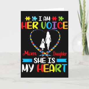 Ich bin ihre Stimme, sie ist mein Herz Autismus Mu Karte