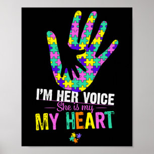 Ich bin ihre Stimme. Sie ist meine Herz-Autismus-M Poster