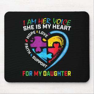 Ich bin ihre Stimme Tochter Autismus Bewusstsein M Mousepad