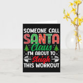 Ich bin im Begriff, diese Workout Funny Weihnachte Karte (Gelbe Blume)
