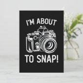 Ich bin im Begriff, lustige Fotografie zu schläfch Einladung (Stehend Vorderseite)