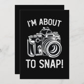 Ich bin im Begriff, lustige Fotografie zu schläfch Einladung (Vorne/Hinten)