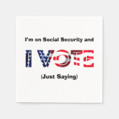 Ich bin im Bereich der sozialen Sicherheit und sti Serviette (Vorderseite)