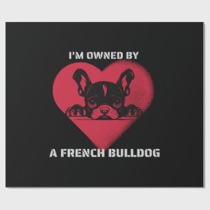 Ich bin im Besitz einer Französischen Bulldogge Geschenkpapier