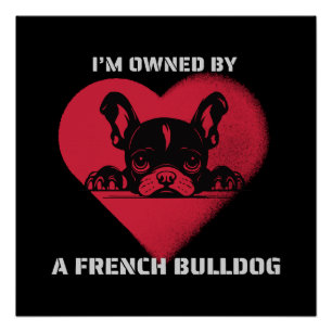 Ich bin im Besitz eines französischen Bulldoggen Poster