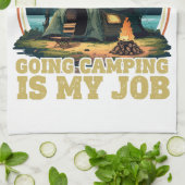 Ich bin im Camping im Ruhestand Geschirrtuch (Gefaltet)