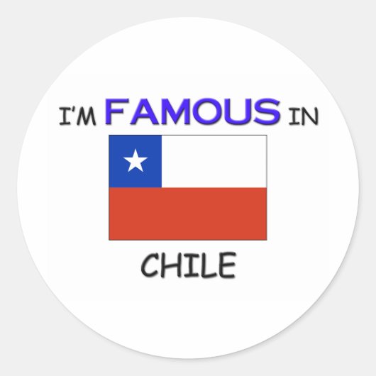 Ich bin im CHILE berühmt Runder Aufkleber (Vorderseite)