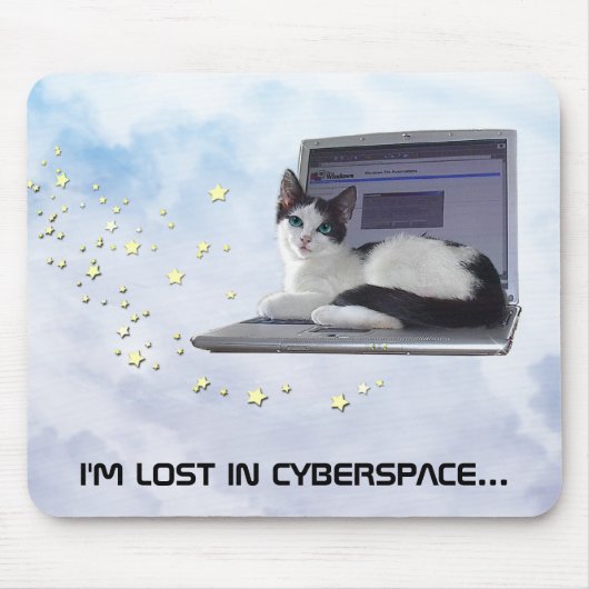 Ich bin IM CYBERSPACE… VERLOREN Mousepad (Vorne)