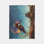 Ich bin im Feuer - Motocross-Fahrer Fleecedecke (Vorderseite)