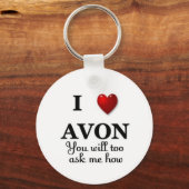 Ich bin im Herzen von Avon gefragt Schlüsselanhänger (Vorderseite)