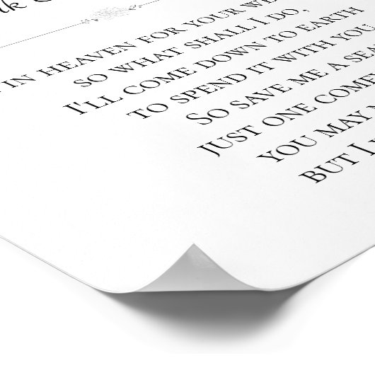 Ich bin im Himmel wegen der Hochzeit des Onkels de Poster (Ecke)