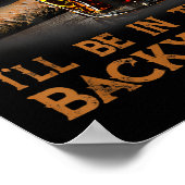 Ich bin im Hinterhof Funny Cigar und Bourbon Lov Poster (Ecke)