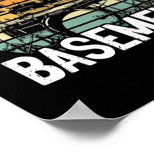 Ich bin im Keller-Drummer-Drumsticks Poster (Ecke)